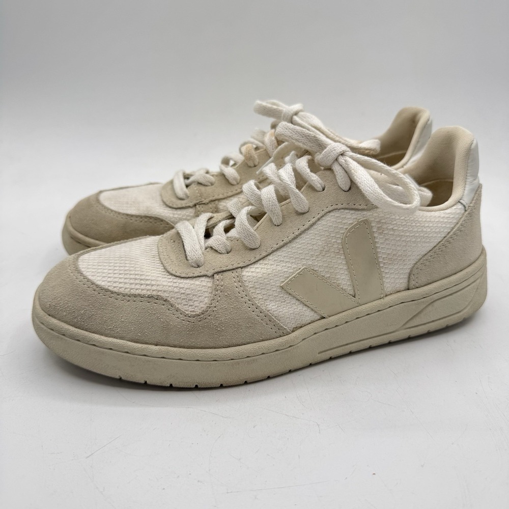 Veja V-10 B-Mesh White Natural Pierre Trainers Sz 9 Women's EU 40